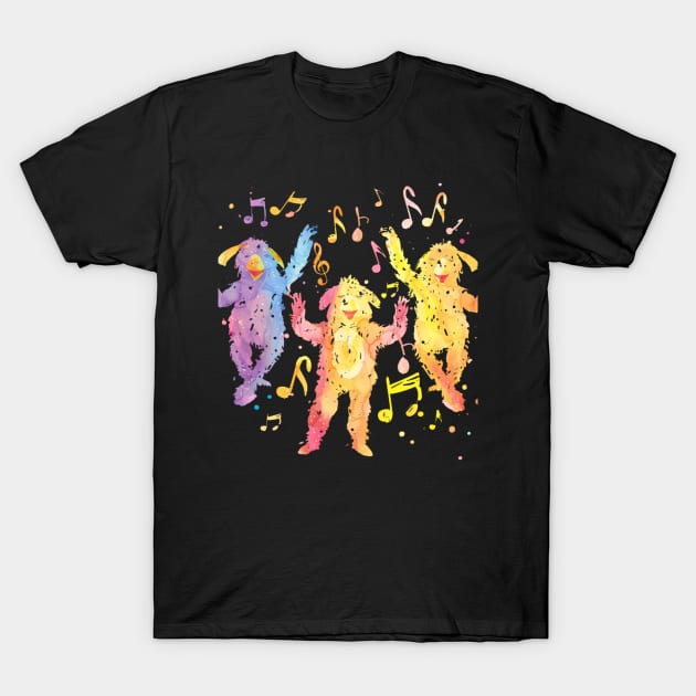 Banana-Splits Monkey Festivals T-Shirt by Maja Wronska